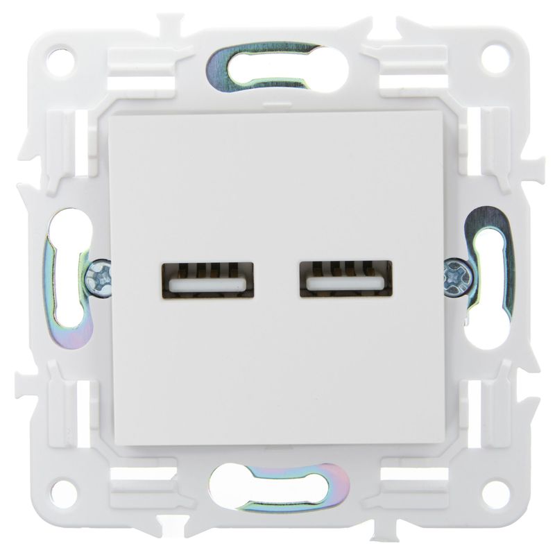 Розетка USB A+A 3.1А SKANDY SK-R15W арктич. бел. IEK SK-U21-D31-K01