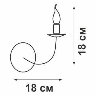 Светильник настенный 1хE27 макс. 60Вт Vitaluce V4262-1/1A