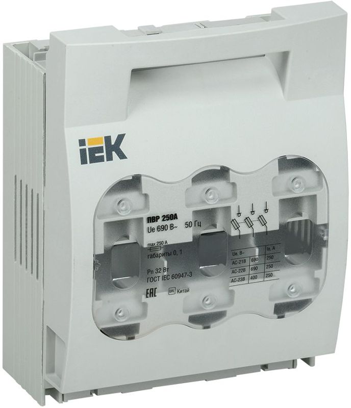 Выключатель-разъединитель-предохранитель 250А KARAT IEK SRP-20-3-250