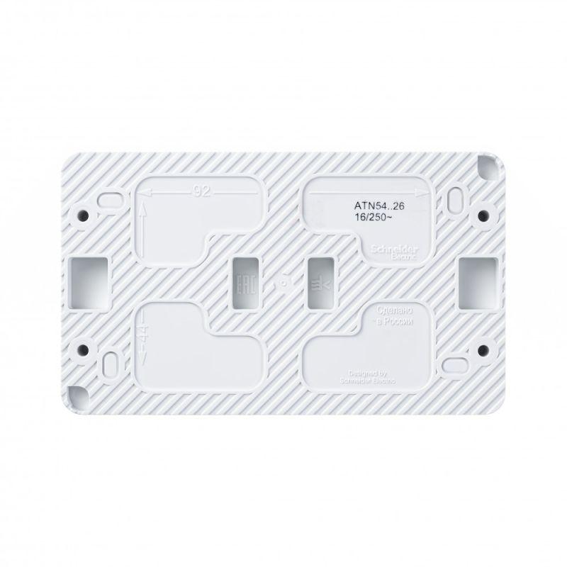 Розетка 2-м ОП AtlasDesign PROFI 16А IP54 заземл. защ. шторки бел. SE ATN540126