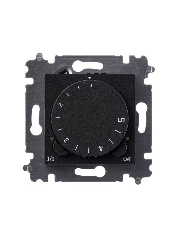 Терморегулятор Levit с поворотной ручкой 16А антрацит/дым. черн. ABB 2CHH920003A6063