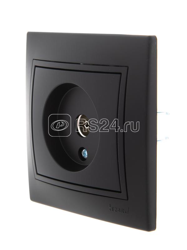 Розетка телевизионная оконечная TV Mira со вставкой черн. бархат LEZARD 701-4242-130