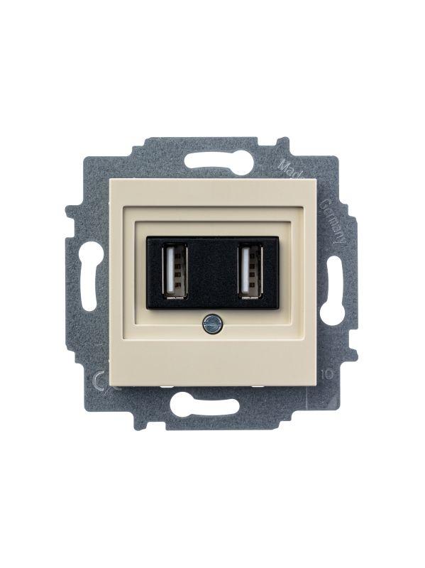 Устройство зарядное USB двойн. Levit сл. кость ABB 2CHH290040A6017