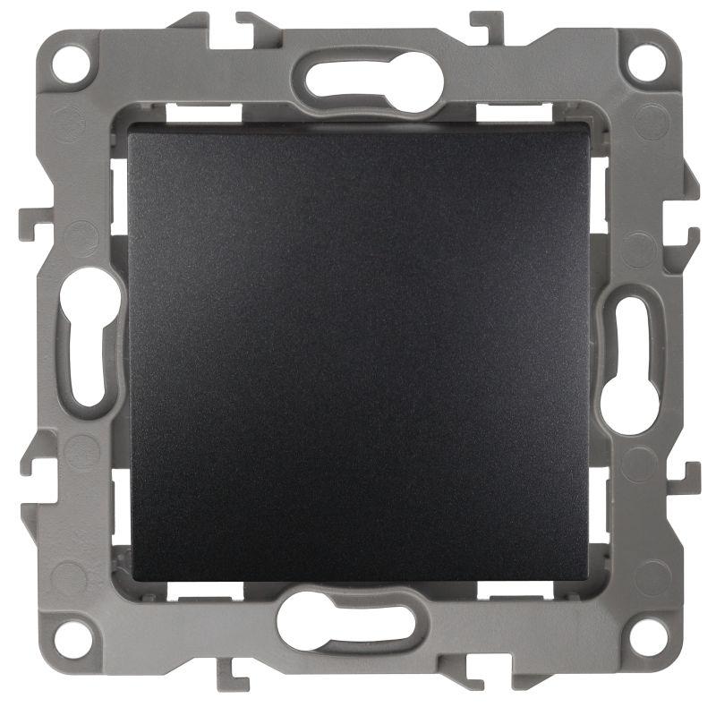 Кнопка 10АХ-250В Эра12 антрацит 12-1111-05 ЭРА Б0047834