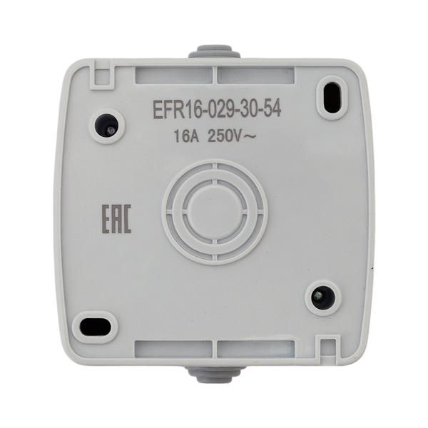 Розетка 1-м ОП Мурманск 16А IP54 с заземл. защ. шторки с крышкой сер. EKF EFR16-029-30-54