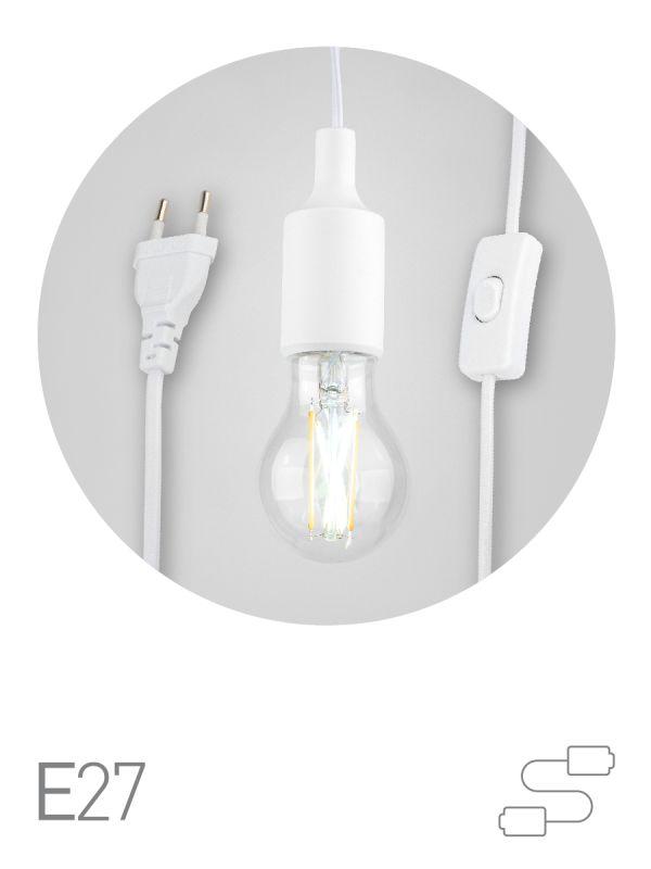 Светильник для растений FITO-Holder под лампу Е27 с проводом 3м и выключателем для фитоламп Эра Б0061585