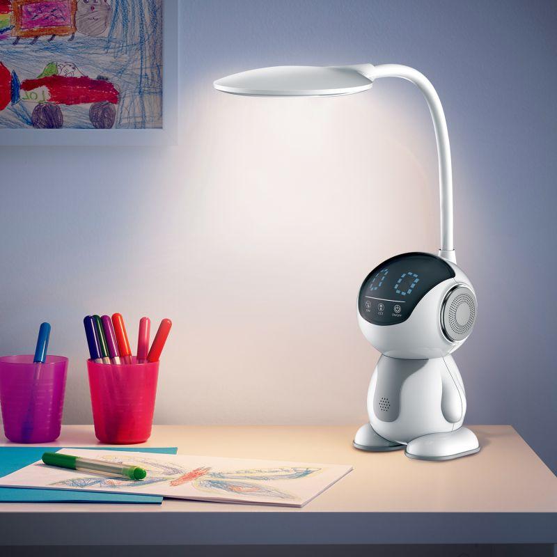 Светильник настольный KD-858 C01 LED.8Вт 230В 500лм сенс.рег.ярк и цвет.темп бел./сер. Camelion 13008