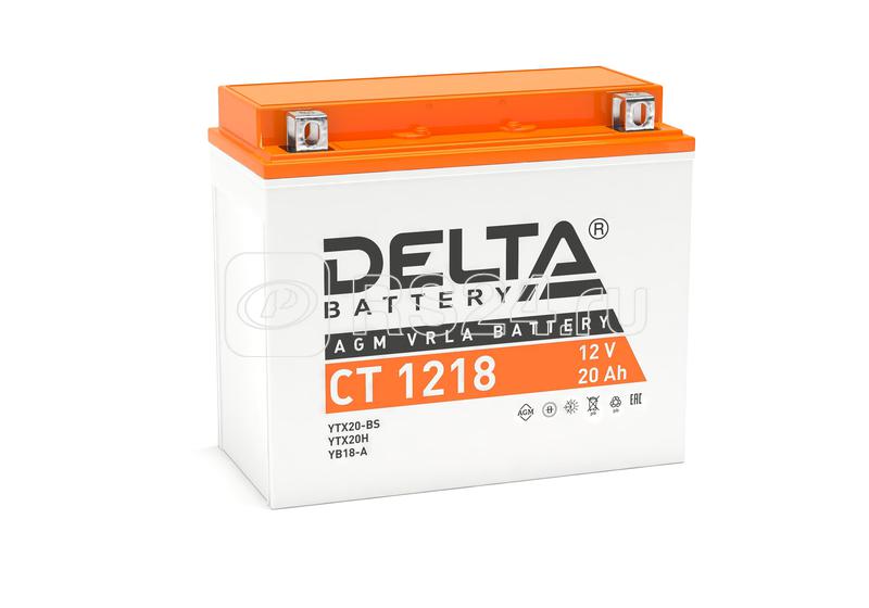 Аккумулятор стартерный 12В 18А.ч CT 1218 Delta 3401010030025