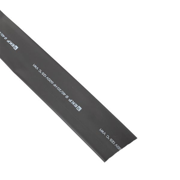 Трубка термоусадочная ТУТ нг 40/20 черн. (уп.50м) EKF tut-40-b