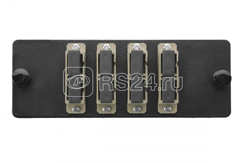 Комплект планка Q-SLOT с 4 адаптерами дуплекс SC OM2 монтажн. шнуры КДЗС Eurolan 38M-20-2S-04BL