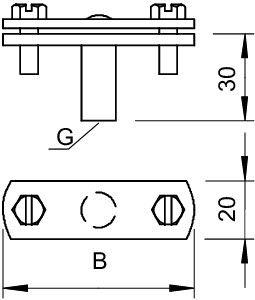 Держатель проволоки ковк. чугун с перемыч. 168 FL40-M8 OBO 5229553