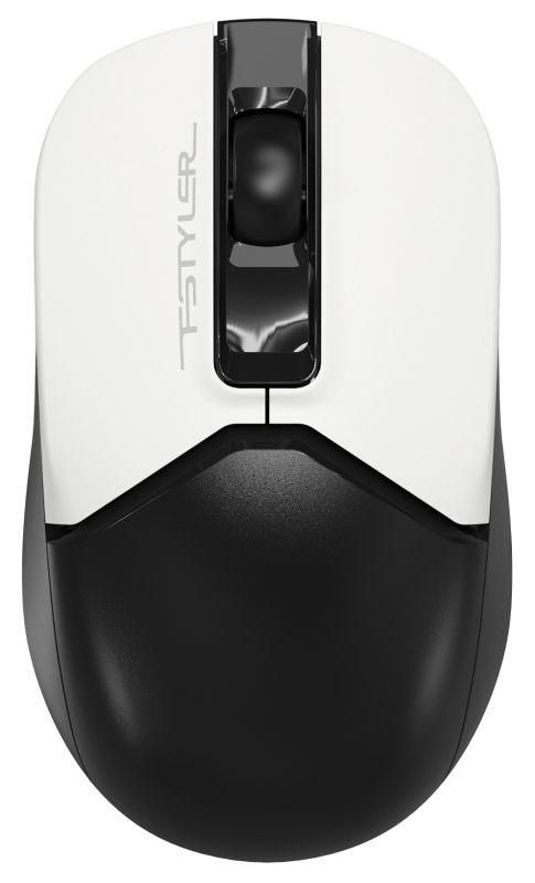 Мышь оптическая беспроводная Fstyler FB12 (1200dpi) BT/Radio USB (3but) бел./черн. A4TECH 1595332