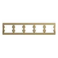 Рамка 5-м Glossa горизонт. титан SE GSL000405