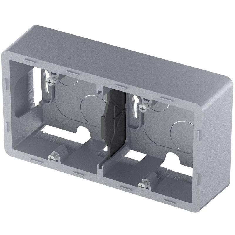 Коробка 2-м ОП Inspiria алюм. IEK 673992