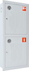 Шкаф ПК-320В пожарный без стекла белый (левый) под 1 рукав и 2 огнетушителя ТОИР-М 201757