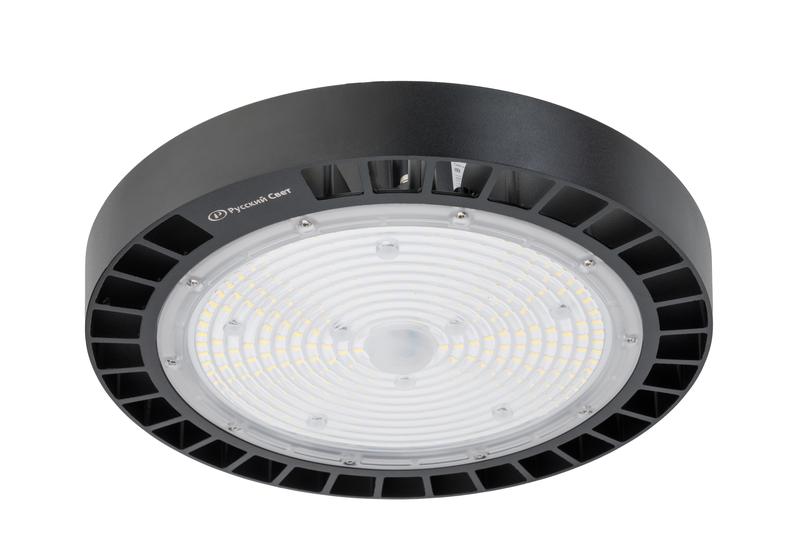 Светильник светодиодный ДСП IB 10 S 150W M 850 BK D298xH112мм 150Вт 5000К IP65 High Bay подвес черн. Русский Свет 16091023048