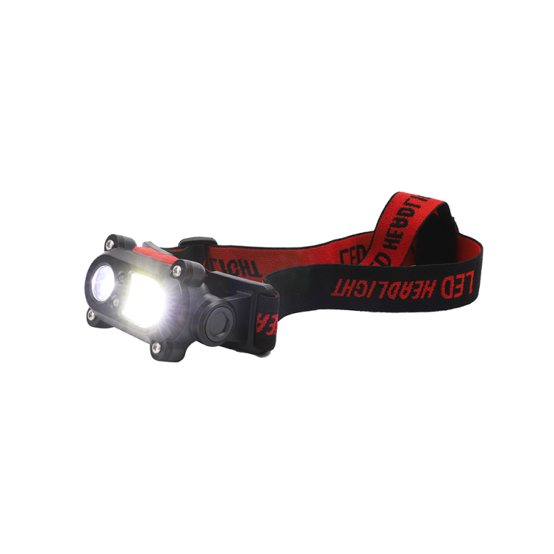 Фонарь аккумуляторный налобный 3.7В карбон 2 LED 3Вт 15 режимов сенсор MicroUSB бокс LED53418 Camelion 15746