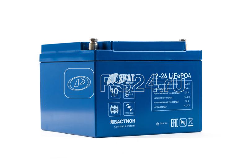 Аккумулятор 12В 26 А.ч Li-Ion Skat i-Battery 12-26 LiFePO4 Бастион 648