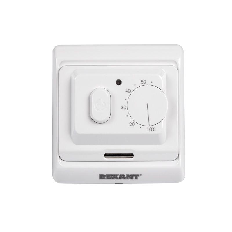 Терморегулятор механический с датчиком температуры пола и воздуха (3680Вт) Rexant 51-0530