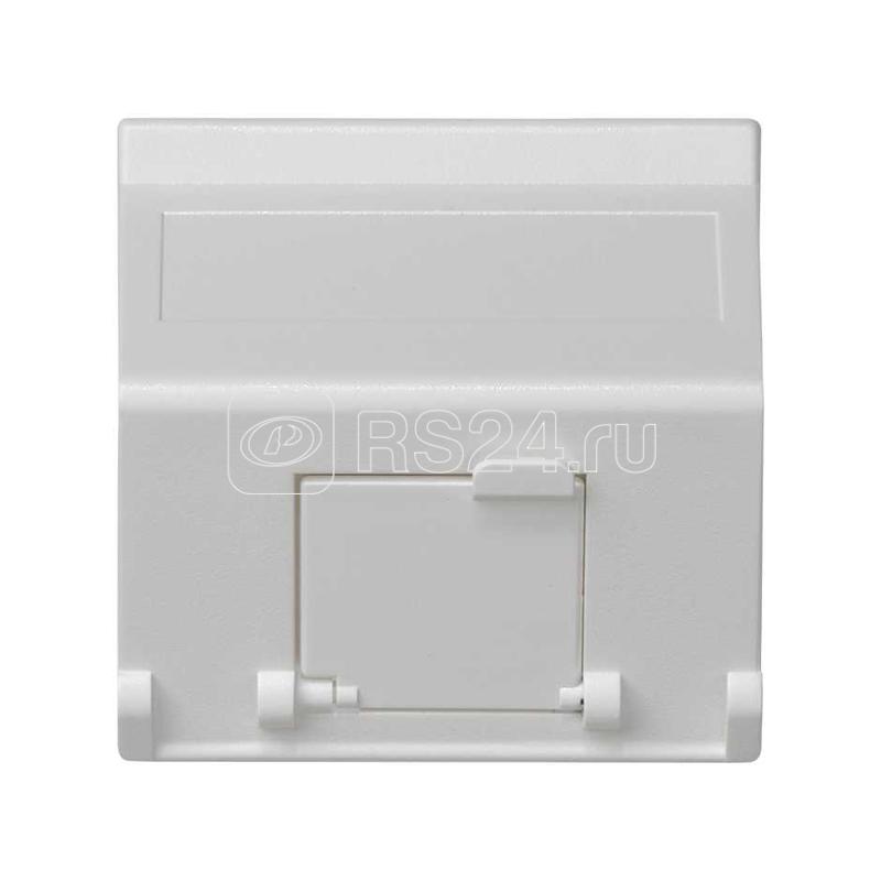 Адаптер на 1-мод. MD (RJ45 оптоволокно) 45х45мм наклонный защ. шторки бел. Simon Connect K80-9