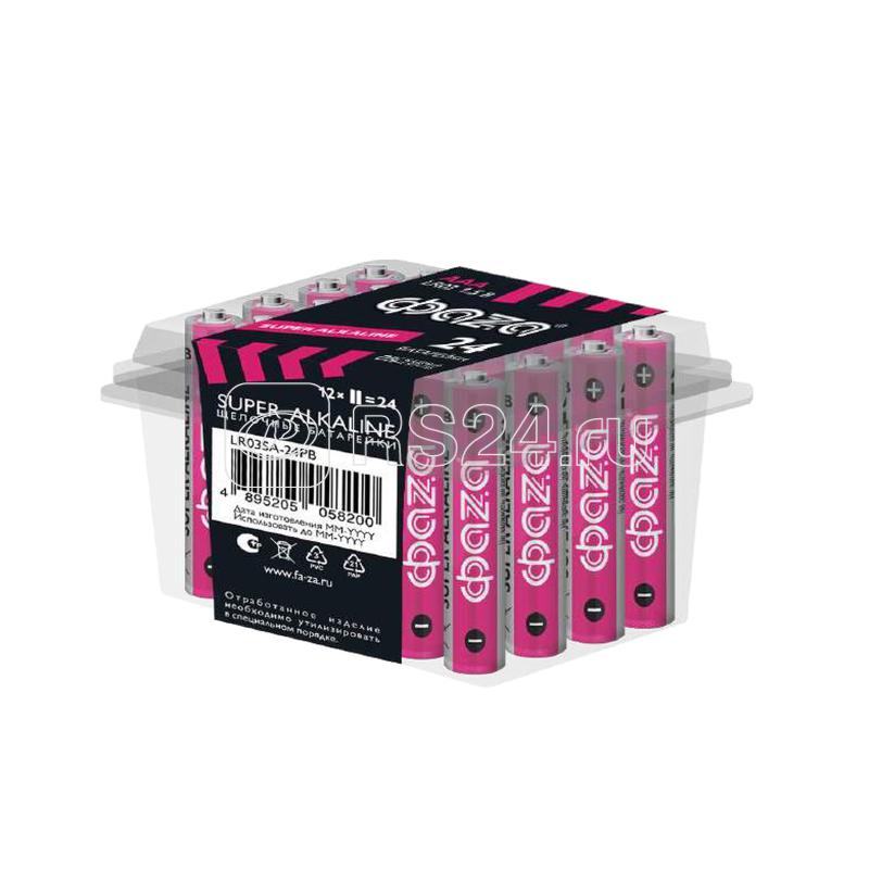 Элемент питания алкалиновый AAA/LR03 1.5В Super Alkaline PB-24 (уп.24шт) ФАZА 5058200