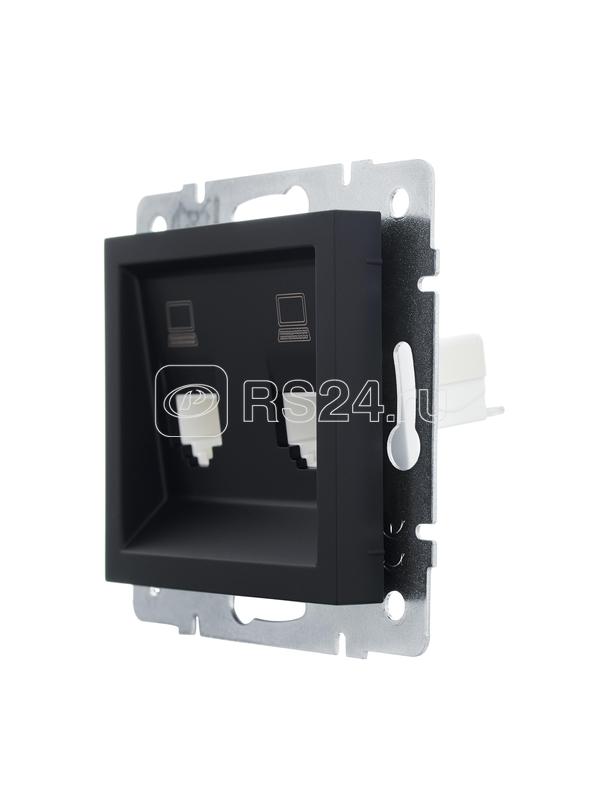 Розетка компьютерная 2-м СП Vesna механизм черн. бархат LEZARD 742-4288-141