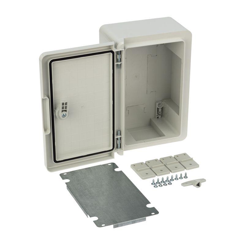 Корпус пластиковый ЩМПп 300х200х130 ABS УХЛ1 IP65 с монтажной панелью Rexant 11-0400