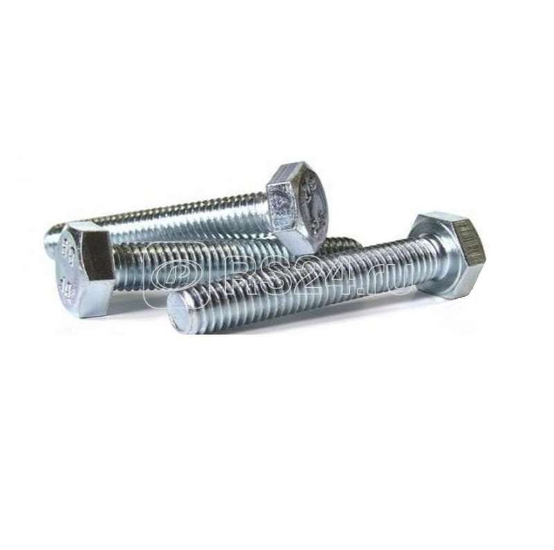 Болт с шестигранной головкой М6х50 DIN 933 с гайкой и шайбой оцинк. пакет (уп.6шт) БМ 1001446