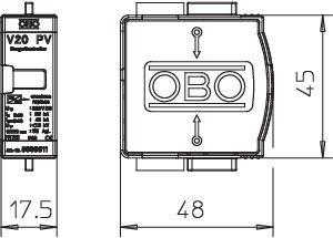 Вставка для УЗИП (Класс II) 300В V20-C 0-300PV OBO 5099611