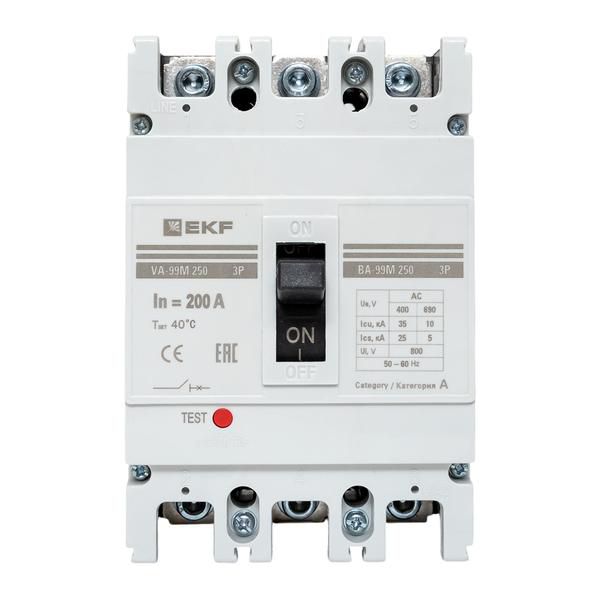 Выключатель автоматический 3п 250/200А 35кА ВА-99М PROxima EKF mccb99-250-200m