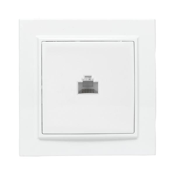 Розетка компьютерная 1-м СП Минск RJ45 бел. Basic EKF ERK01-035-10