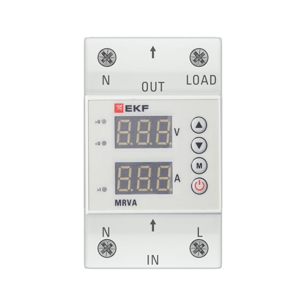 Реле напряжения и тока с дисплеем MRVA 40А PROxima EKF MRVA-40A