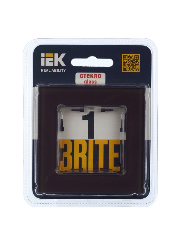 Рамка 1-м BRITE РУ-1-2-БрТБ стекло темн. бронза IEK BR-M12-G-K45