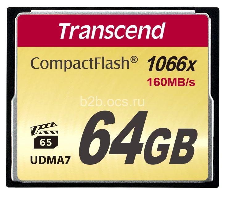 Карта памяти TS64GCF1000 64GB CompactFlash 1000x Transcend 1000501856
