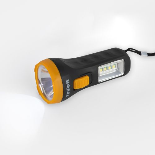 Фонарь универсальный UB-101 1SMD + 4LED 1Вт элементы питания 1хAA (не в компл.) Трофи Б0054034