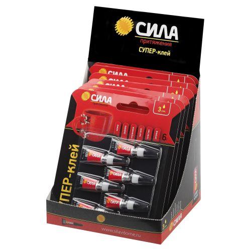 Супер-клей 1г SBL1-6 BL-6 (блист.6шт) СИЛА C0045533