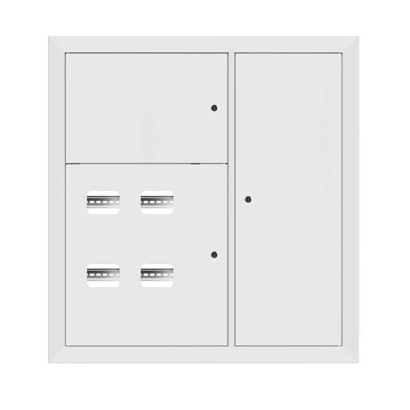 Щит этажный 4кв. RAL9003 со съемной рамой (1000х950х160) Basic EKF mb28-v-4-r9003-1