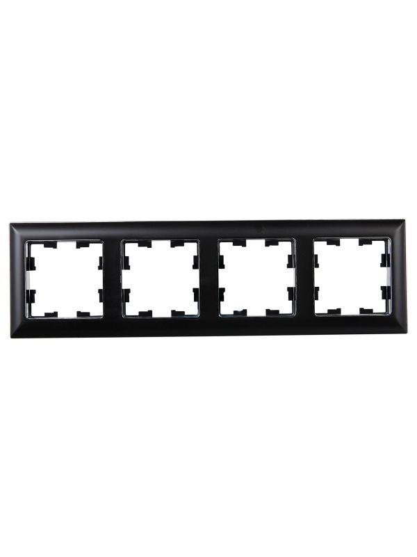 Рамка 4-м BRITE РУ-4-Бр хром/черн. IEK BR-M42-12-2-K23