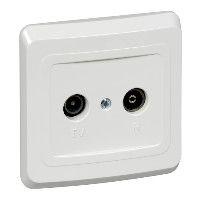 Розетка телевизионная оконечная TV/FM 1-м СП Этюд бел. SchE TVC-001B