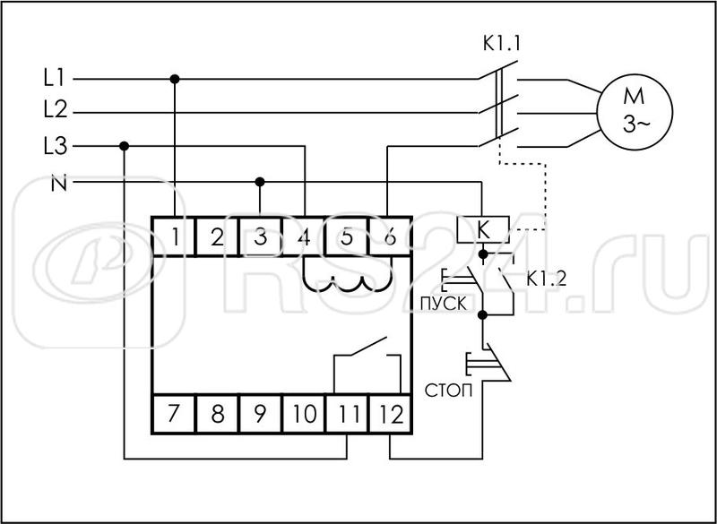 Реле тока PR-617-01 (диапазон 0.5-5А; с задержкой отключения; монтаж на DIN-рейке 35мм 230В 16А 1Z IP20) F&F EA05.001.002