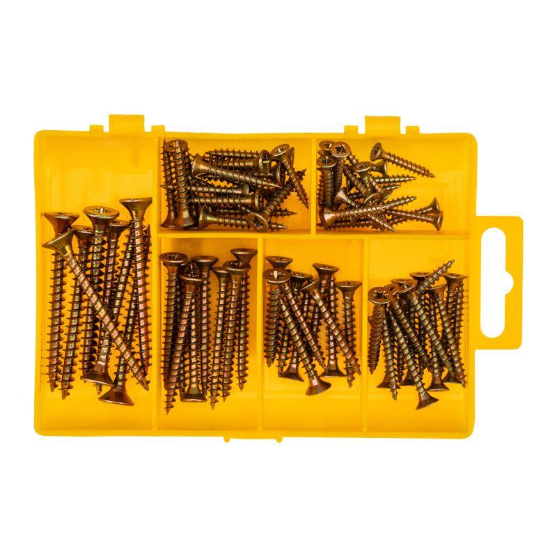 Набор саморезов для ДСП 76шт пластик. коробка Kranz KR-01-3101-11