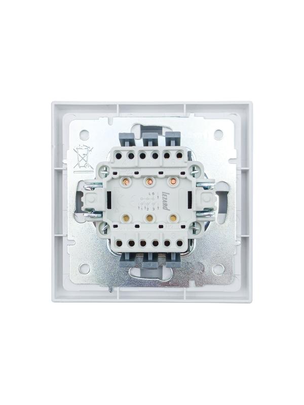 Выключатель 3-кл. СП ZIMA IP20 10А безвинт. зажим бел. LEZARD 704-0288-109QC