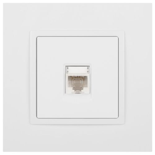 Розетка компьютерная Elegance 14-3107-01М RJ45 матов. бел. Эра Б0065763