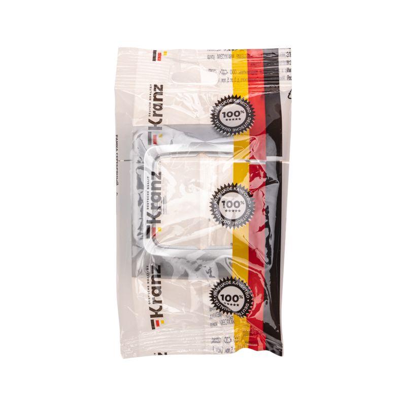 Рамка 1-м DEA горизонт. серебр. метал. Kranz KR-78-0285