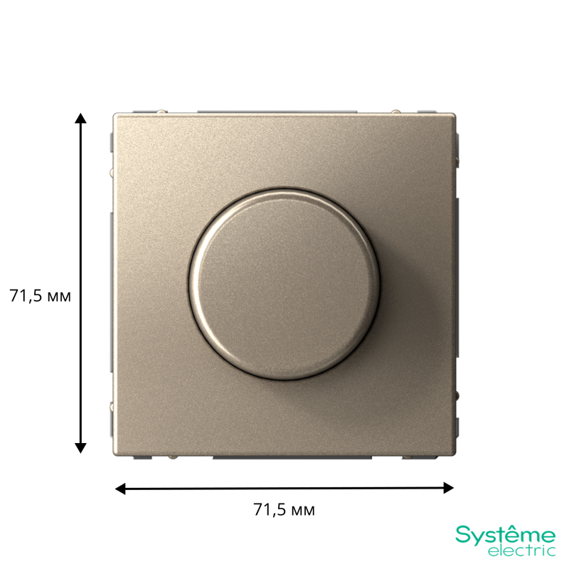 Светорегулятор поворотно-нажимной (диммер) ArtGallery LED RC 400Вт механизм шампань SE GAL000523
