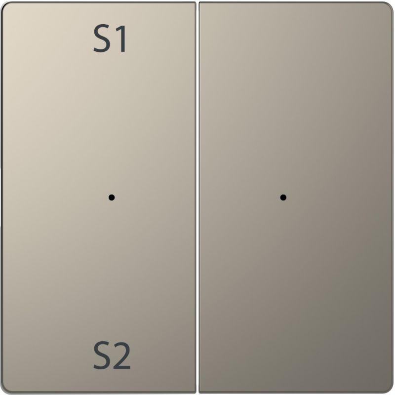 Клавиша Merten D-Life PlusLink для 2-кл. выкл. с S1/S2 пусто SD никель SchE MTN5226-6050