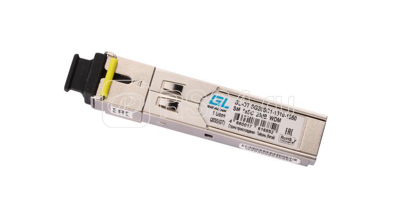 Модуль SFP WDM 1Гбит/с одно волокно SM SC Tx:1310/Rx:1550нм 20дБ до 40км DDM NIKOMAX GL-OT-SG20SC1-1310-1550