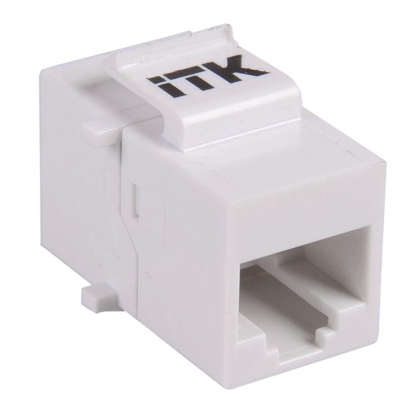 Адаптер проходной Keystone Jack Dual IDC кат.5E UTP бел. ITK CS7-1C5EU