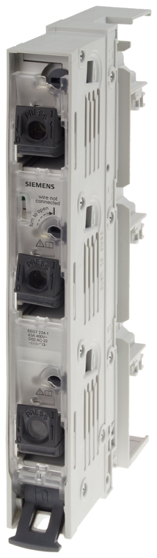 Выключатель предохранительный D0 400В D02 63А 3-пол. для шинн.системы 60мм с винт. клеммами с LED сигнализацией Siemens 5SG72342