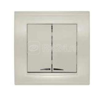 Выключатель 2-кл. СП Бриллиант 10А IP20 с подсветкой сл. кость UNIVersal 7948639